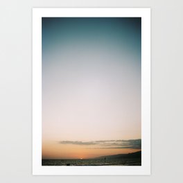 Sunset in CA. Film & digital photography wall art. Art Print