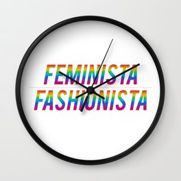 Feminista Fashionista - Style + Feminism, LBGTQ Wall Clock