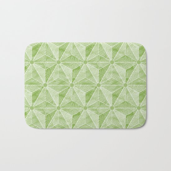 Geodesic Palm_Green Bath Mat