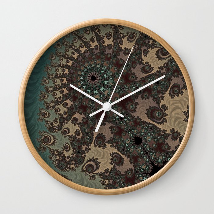Bohemian Fantasy Fractal Art Wall Clock By Jilla