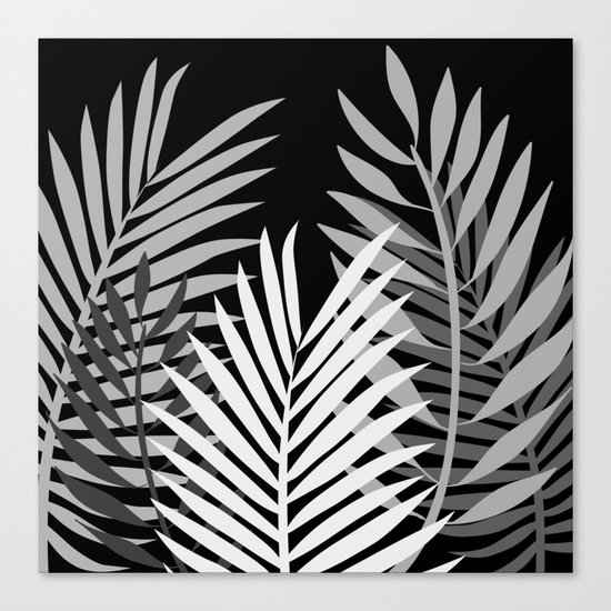 TROPICAL PALM LEAVES 1 Canvas Print