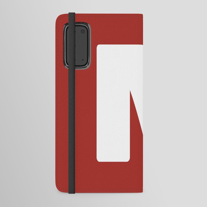 N (White & Maroon Letter) Android Wallet Case