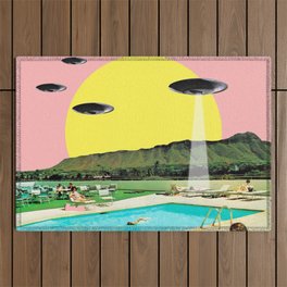Invasion on vacation (Square) Outdoor Rug