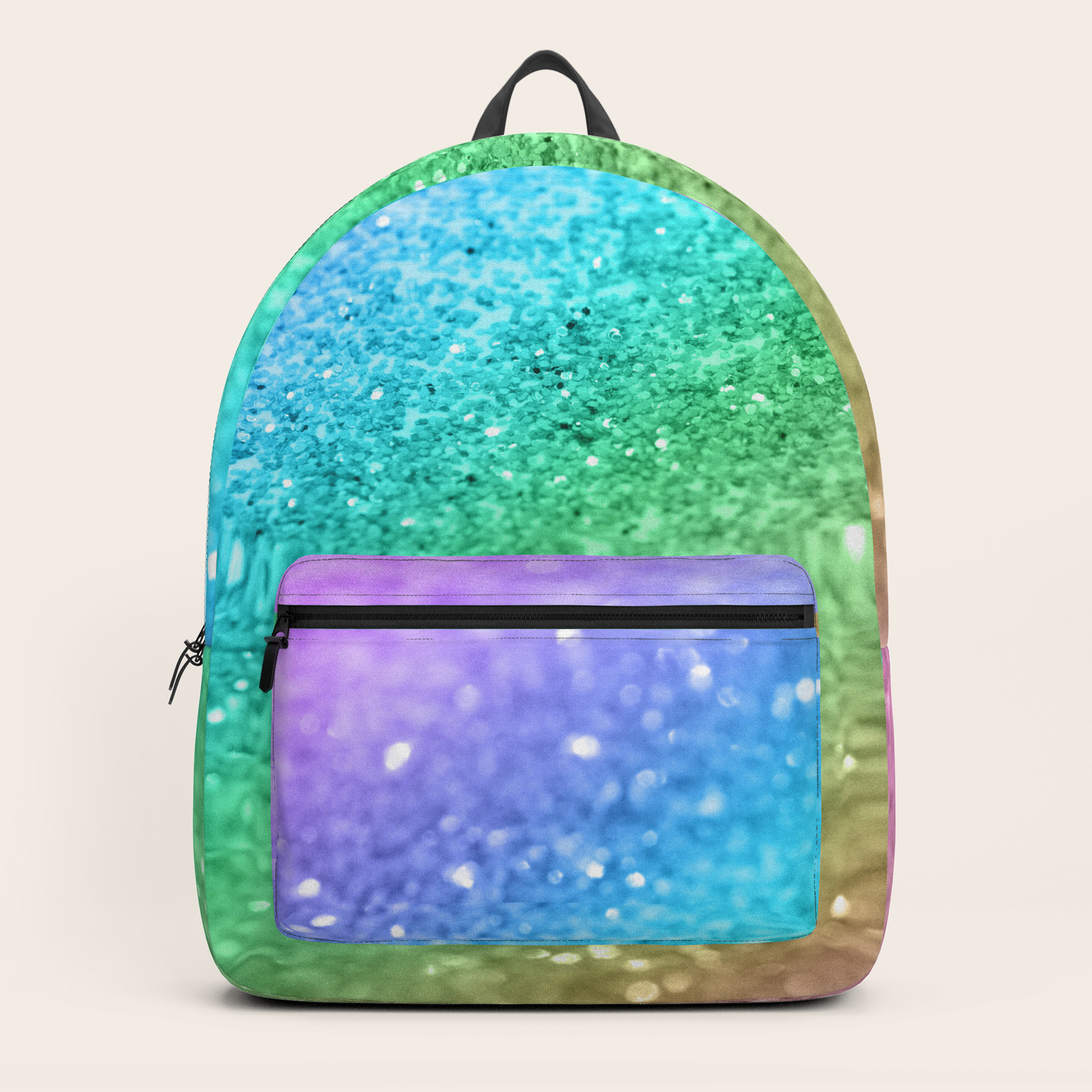 rainbow glitter backpack