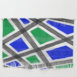Abstract geometric pattern - blue and green. Wall Hanging