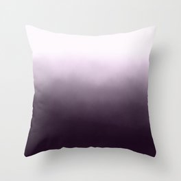 Boho Dip Dye Eggplant Purple Ombre Gradient Throw Pillow