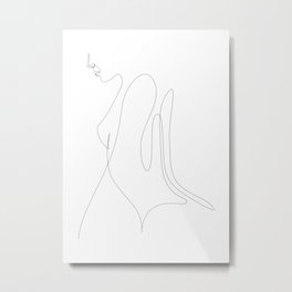 s'26 string - one line nude art Metal Print