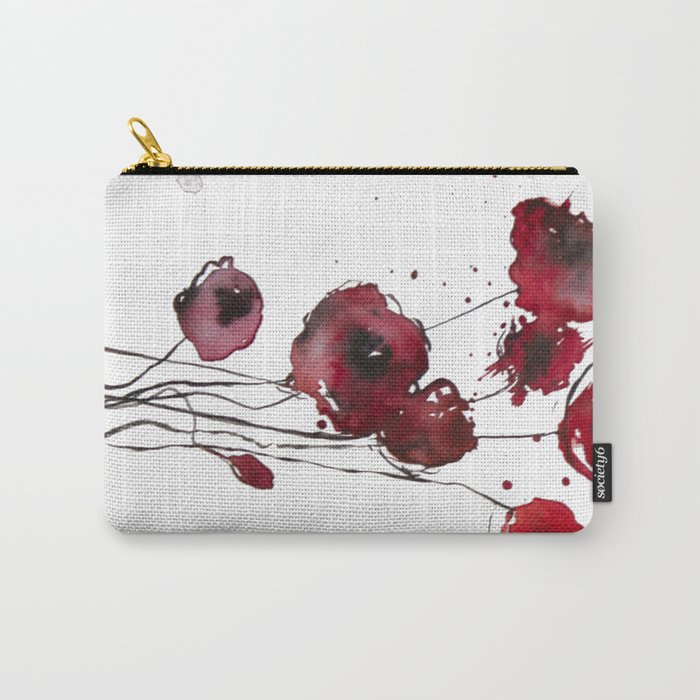 Red Poppies Carry-All Pouch