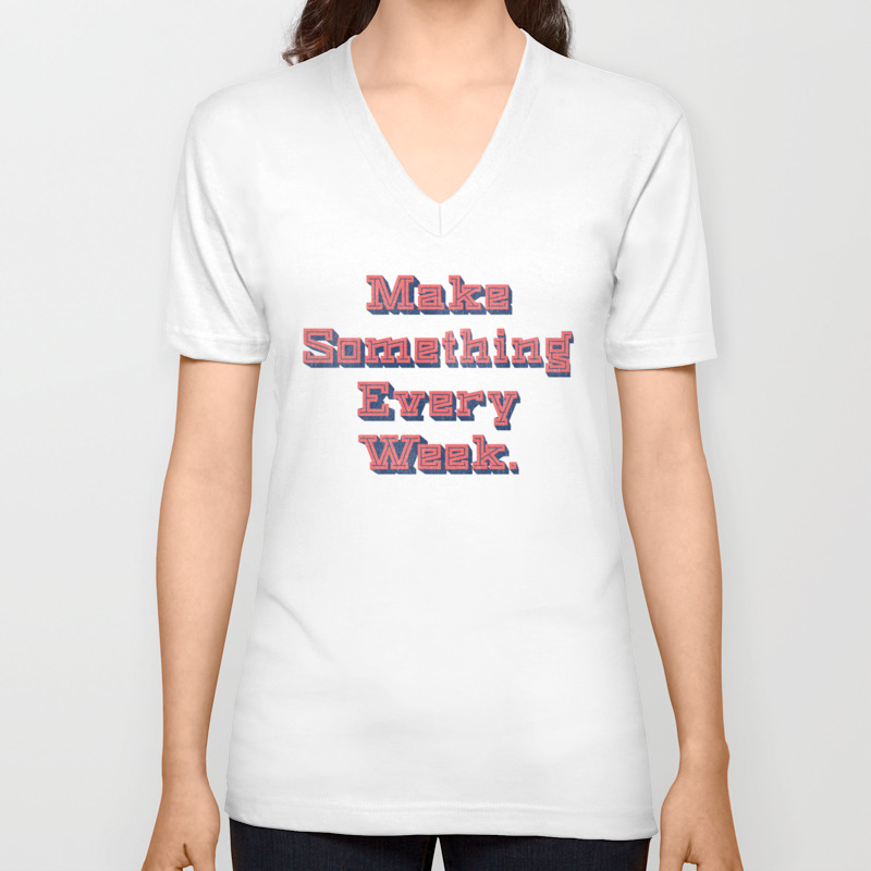 Make Something Every Week Unisex V-Neck T-shirt by mattdunne