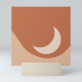 Moonrise Minimalism - Orange Mini Art Print