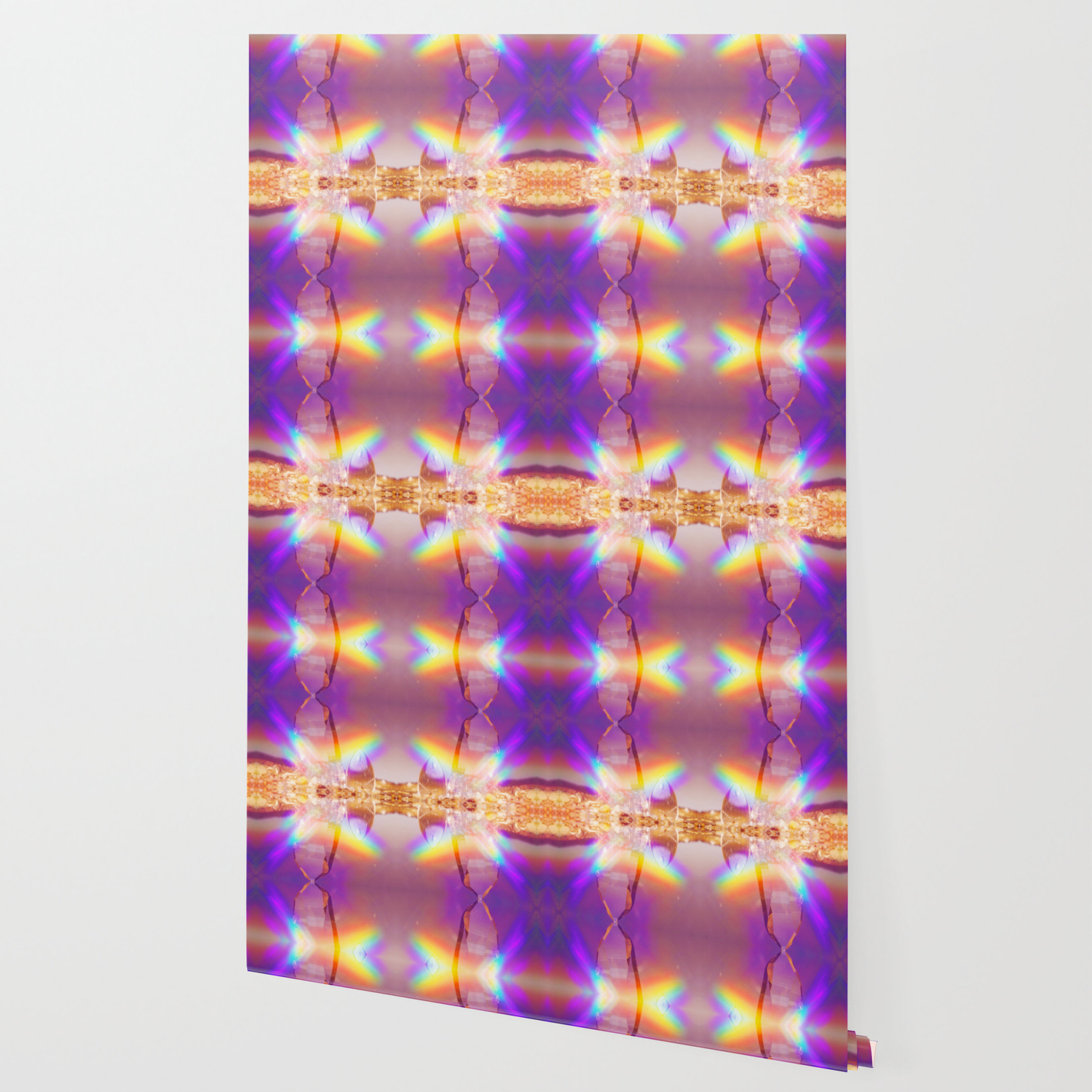 Quartz Rainbow Crystal Mandala Design 02 Wallpaper By