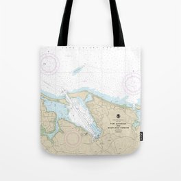Port Jefferson and Mount Sinai Harbors Nautical Chart 12362 Tote Bag