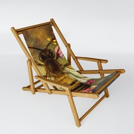 Honey bee floral vintage dream Sling Chair