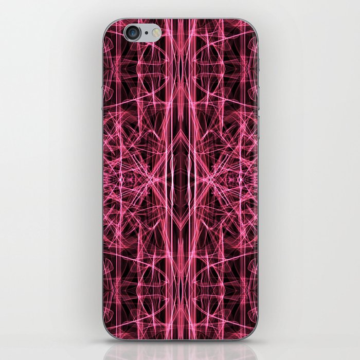 Liquid Light Series 48 ~ Red Abstract Fractal Pattern iPhone Skin