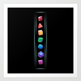 Rainbow Dice Set Art Print