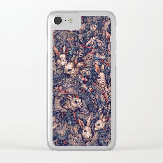 Bunnerflies Clear iPhone Case