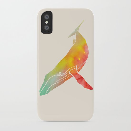 Watercolor Whale iPhone Case