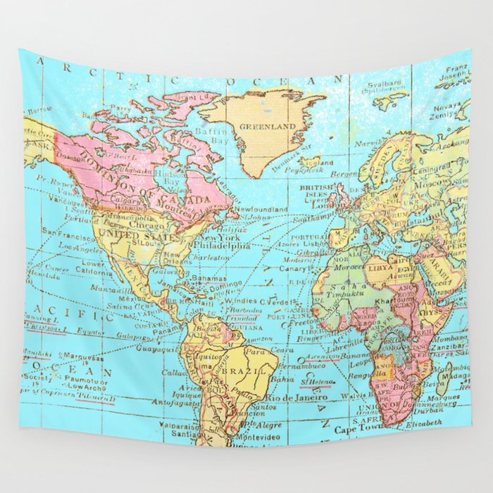 Map of the World Wall Tapestry