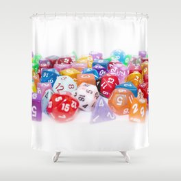 Treasure Trove of Gaming Dice Shower Curtain