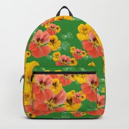 Floral pattern overload - yellow and  green Backpack