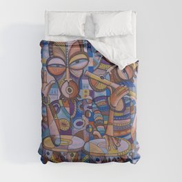 The Drummer and the Flutist 4 Duvet Cover