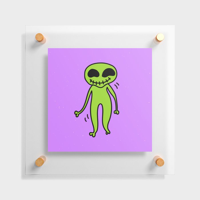 Cheerful Alien Floating Acrylic Print