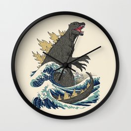 The Great Monster Off Kanagawa Wall Clock
