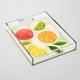 Citrus Fresh Fruits Acrylic Tray