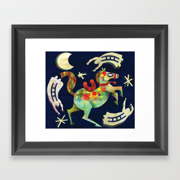 Night Horse Framed Art Print