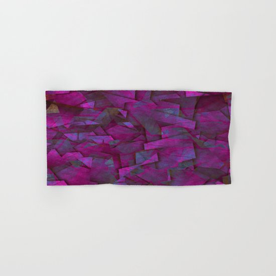 Fragments In Pueple - Abstract, fragmented pattern in purple Hand & Bath Towel