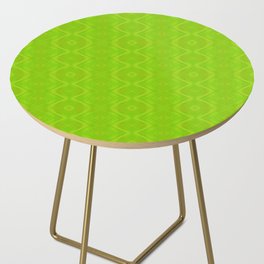 abstract pattern with paint strokes in green and yellow colors Side Table