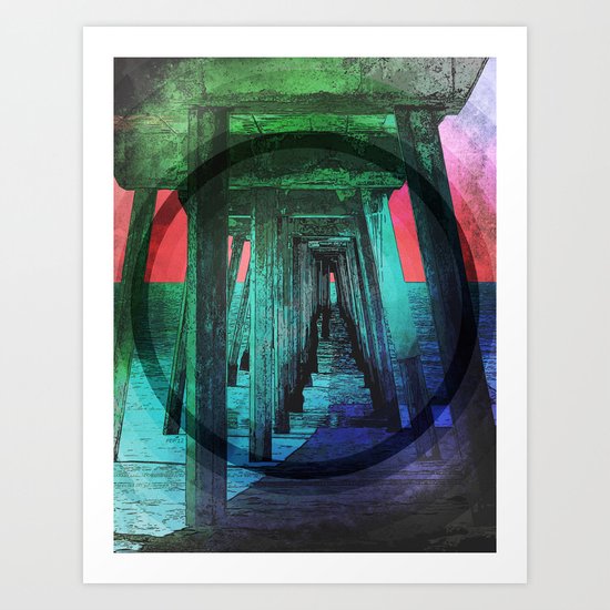 Shade Under Pacific Pier Art Print