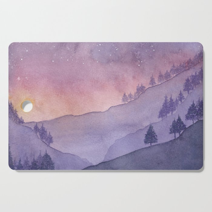 Purple Sunset Cutting Board