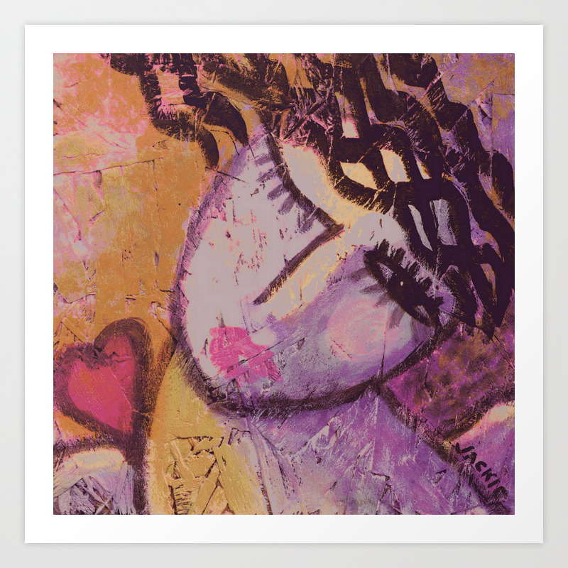 In Love Abstract Acrylic Painting Art Print By Jackieludtke Society6