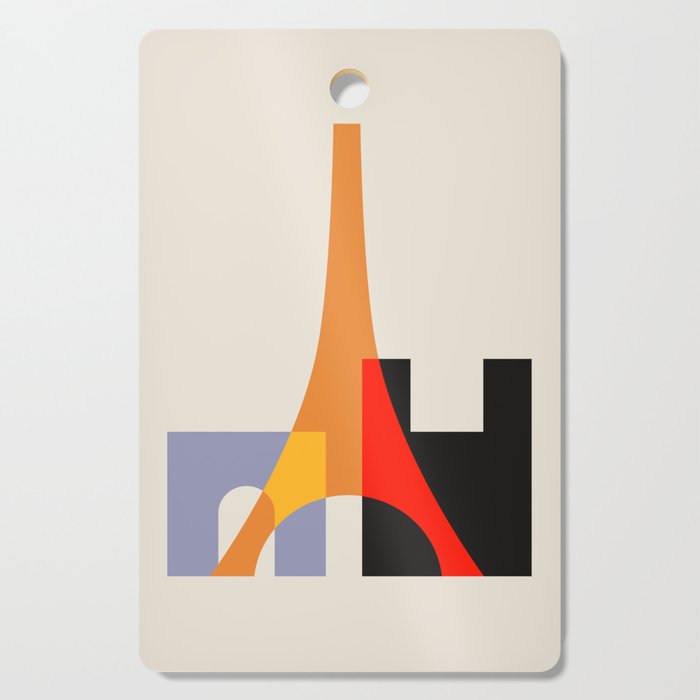 PARIS - FRANCE - minimalist eiffel tower illustration - Aesthetic Cutting Board