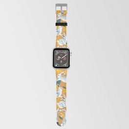 Bunnies & Blooms - Ochre & Teal Palette Apple Watch Band