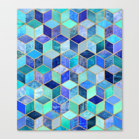 Blue Cubes Canvas Print