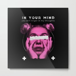 In your Mind Abstract Girly Design Metal Print | Artsy, Pop Art, Girl, Hipster, Pink, Art, Graphicdesign, Mind, Stretwear, Surreal 