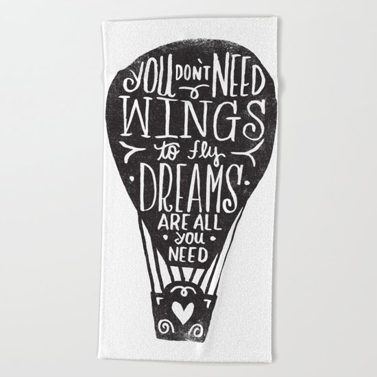 wings & dreams Beach Towel
