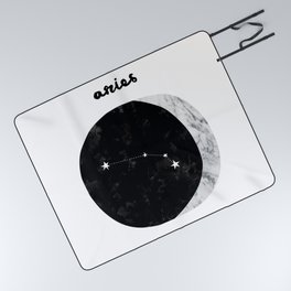 Aries constellation - zodiac - horoscope - starsign Picnic Blanket
