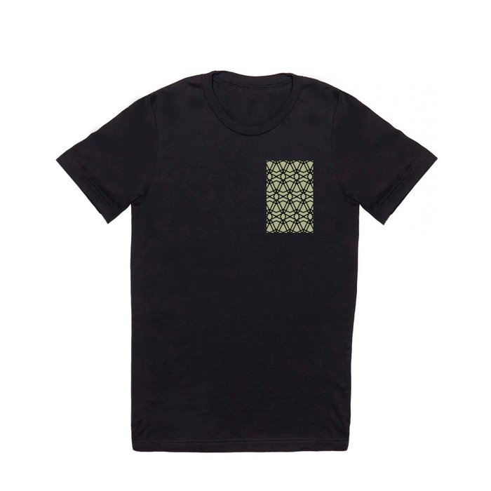 Black and Green Line Geometric Pattern Pairs Diamond Vogel 2022 Popular Colour Rediscover 0408 T Shirt