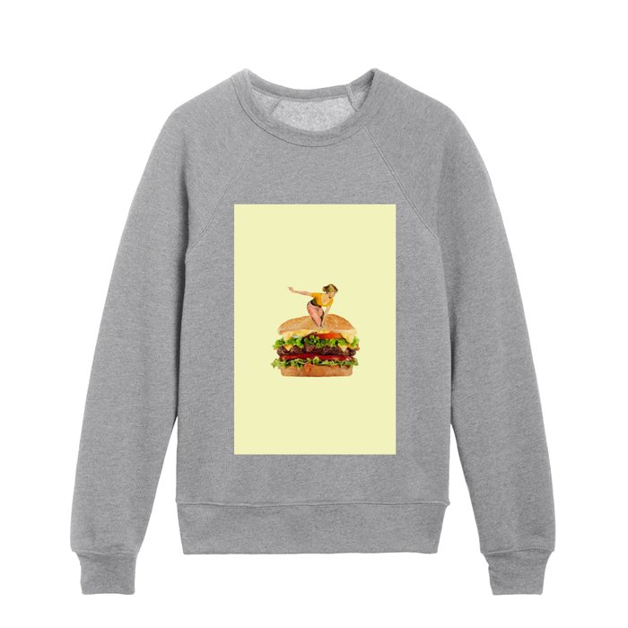 love at first bite 2 yellow Kids Crewneck