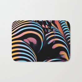 1937s-AK Striped Woman Hand Down Back Bum Butt Abstract Nude Female Ass Bath Mat | Graphicdesign, Digital, Deepart, Figurative, Butt, Colorful, Chrismaher, Erotic, Abstract, Striped 