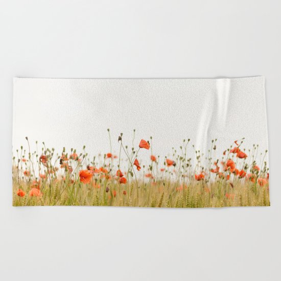 Poppies Coquelicots Beach Towel