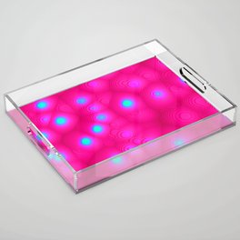Bright Pink Circles Acrylic Tray