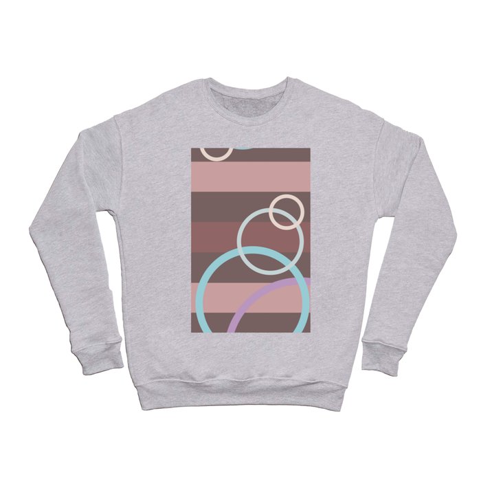 Circles&Coffee-colored lines Crewneck Sweatshirt