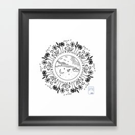 Wildflowers in the round Framed Art Print