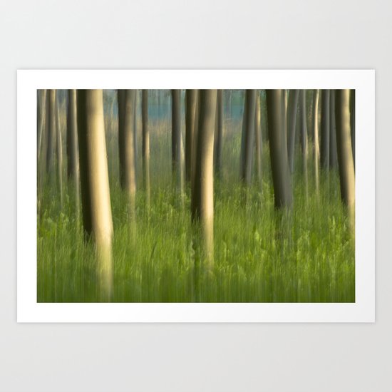 Alamedas en verde. Green forest Art Print