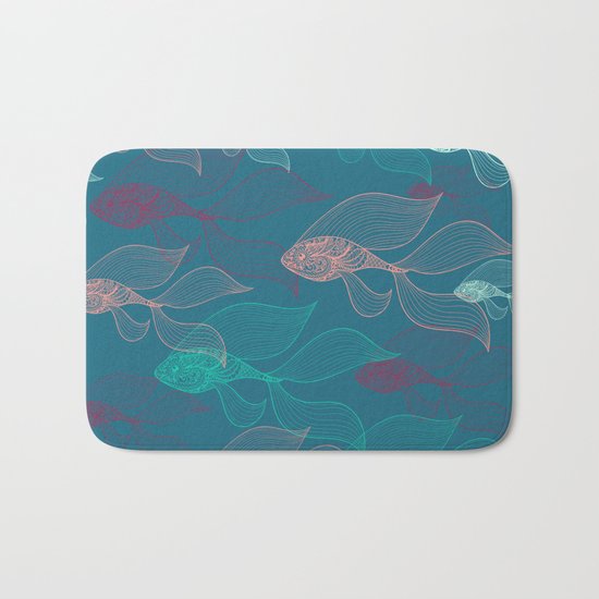 beta fish Bath Mat