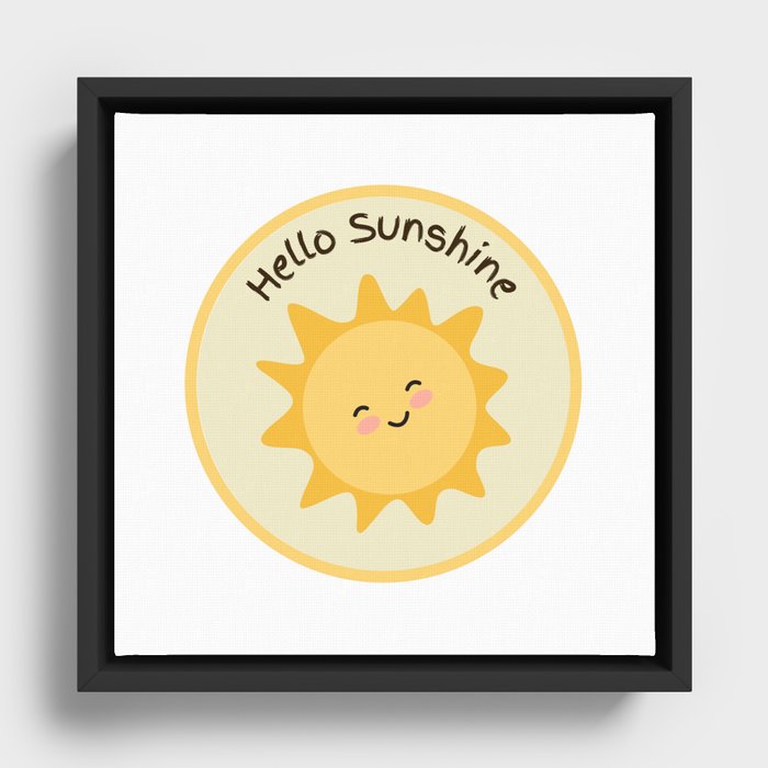 Hello Sunshine Framed Canvas